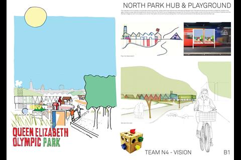 Entry D: One of the five competition entries for the Olympic Park Legacy's North Park vision.